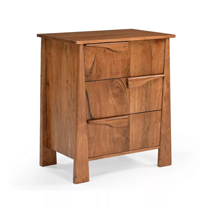 Cirevana Mid-Century Modern 3 Drawers Bedside Table
