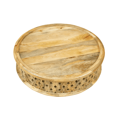 Claremont Solid Wood Round Coffee Table - Oak & Loom