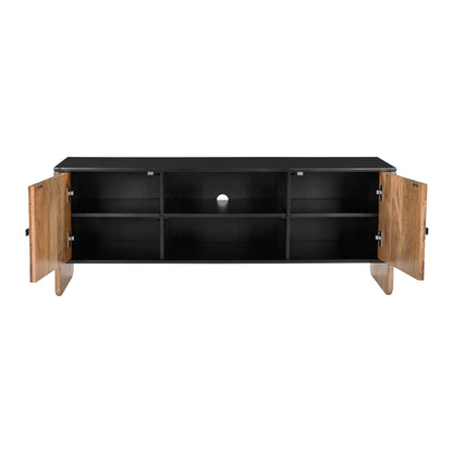 Crestora Dual-Tone Modern Wooden TV Unit - Open View