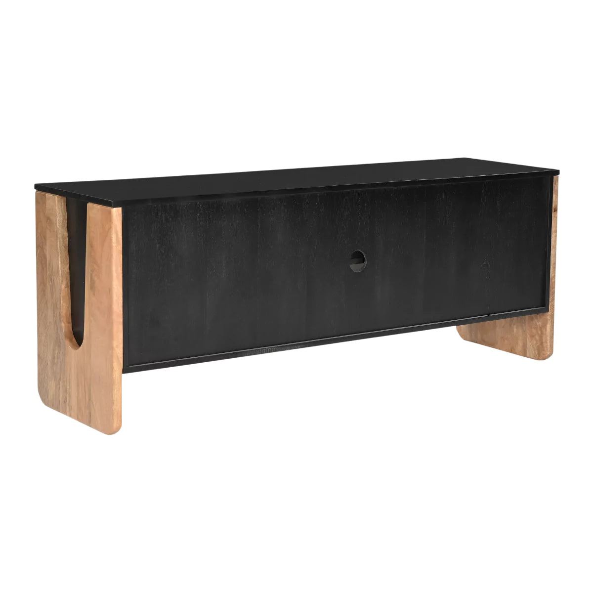 Crestora Dual-Tone Modern Wooden TV Unit - Back View