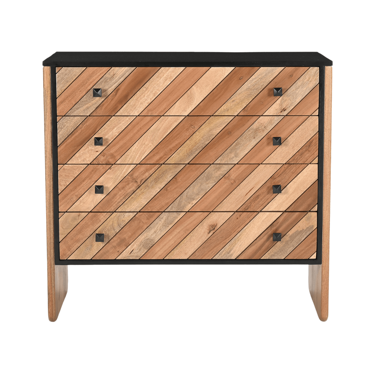 Crestora Modern Two-Tone 4 Drawer Chest