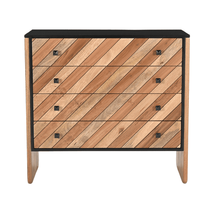 Crestora Modern Two-Tone 4 Drawer Chest