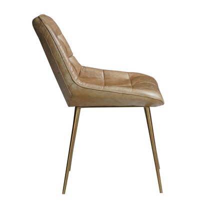 Arcadia Mid-Century Leather Dining Chair