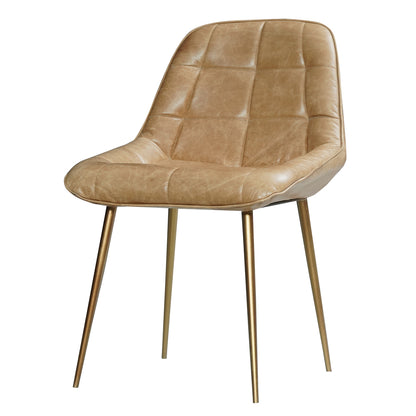 Arcadia Mid-Century Leather Dining Chair