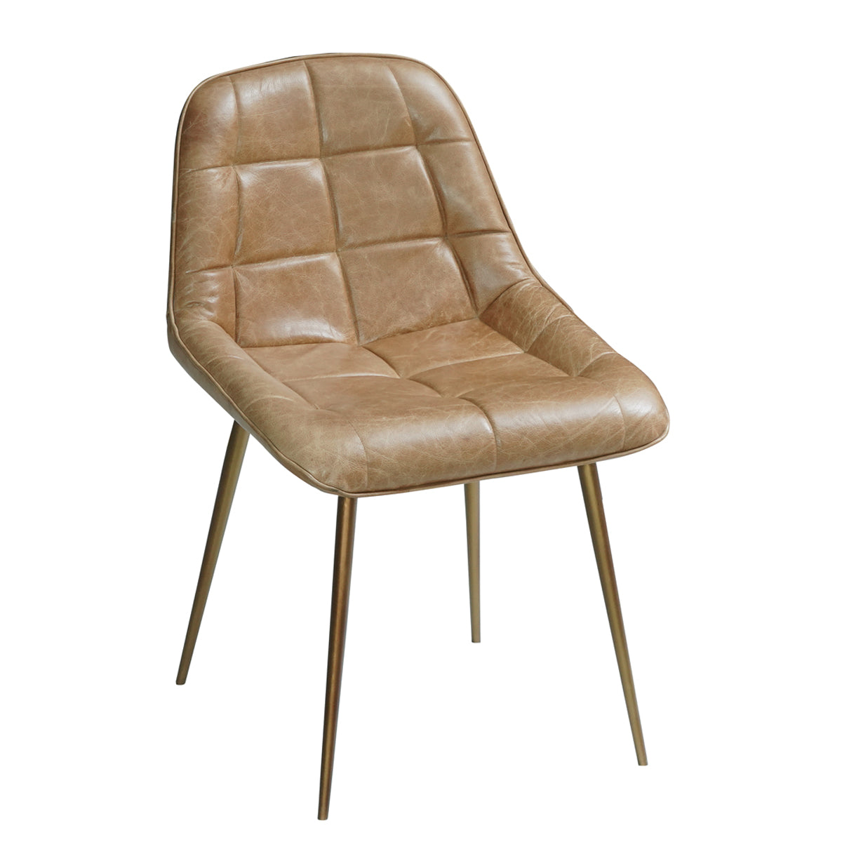 Arcadia Mid-Century Leather Dining Chair