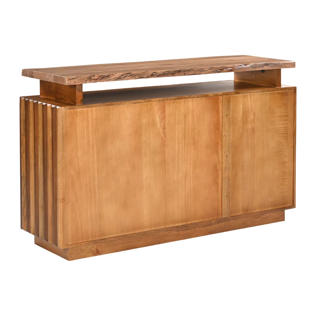 Drevora Modern Solid Wood 3-Door Sideboard - Back View