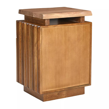 Drevora Modern Solid Wood Bedside Table