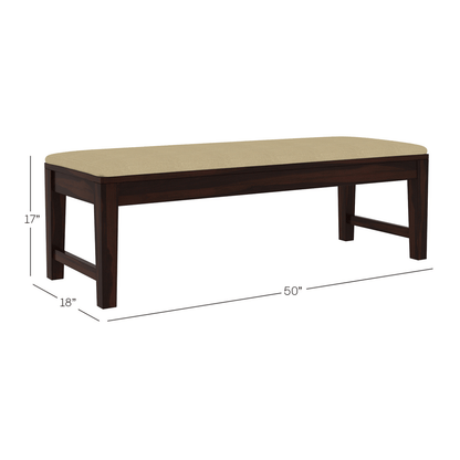 Eudora Solid Wood Storage Dining Bench