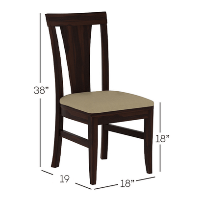 Eudora Solid Wood Storage Dining Chair