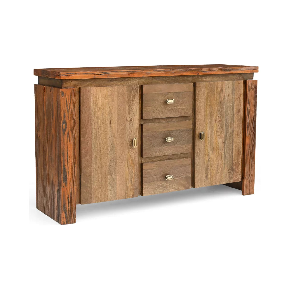 Evorence Traditional Solid Wood Sideboard - Isometric View