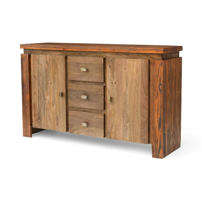 Evorence Traditional Solid Wood Sideboard - Opposite of Isometric View