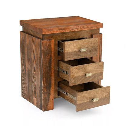 Evorence Traditional 3 Drawers Nightstand