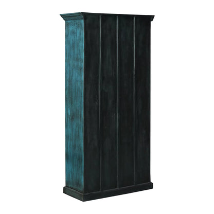 Galveston Vintage Ornate Floral Tall Solid Wood Cabinet - Back View