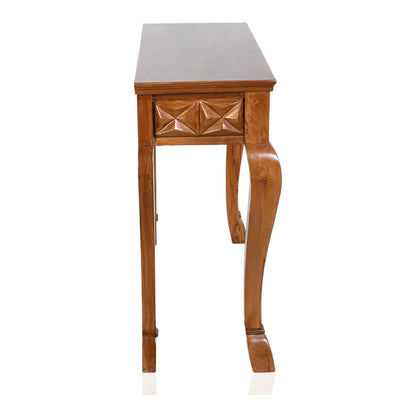 Lancaster Ridge Traditional Diamond Carved Wooden Console Table