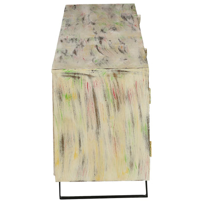 Long Island Two Tone Rustic Handcarved Media Console