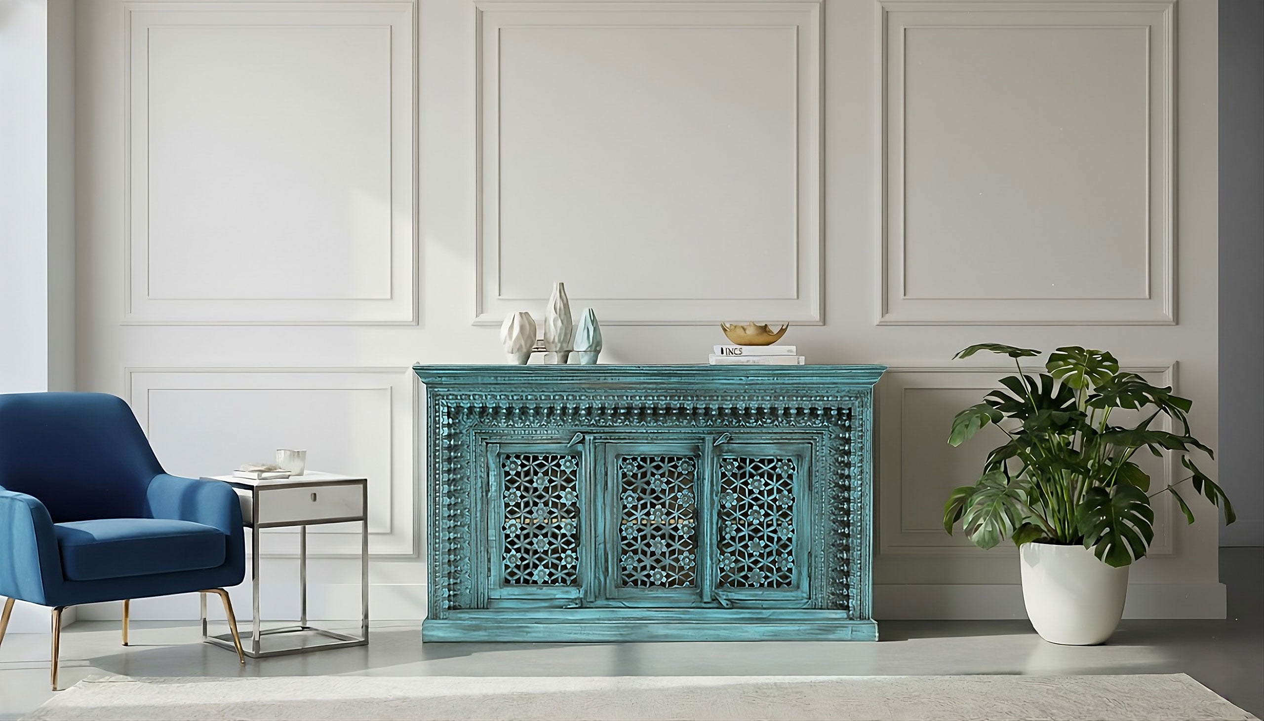 Manhattan Rustic Handcarve Sideboard
