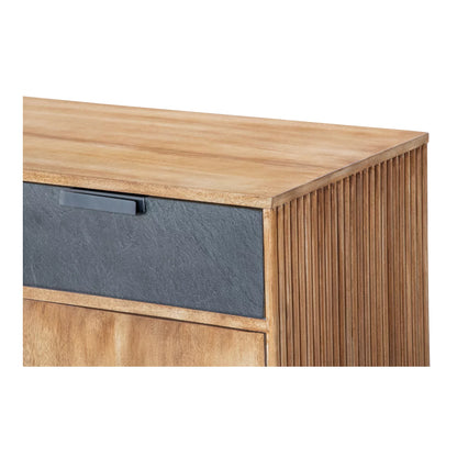 Mirevana Two-Tone Modern Solid Wood Sideboard - Closeup View