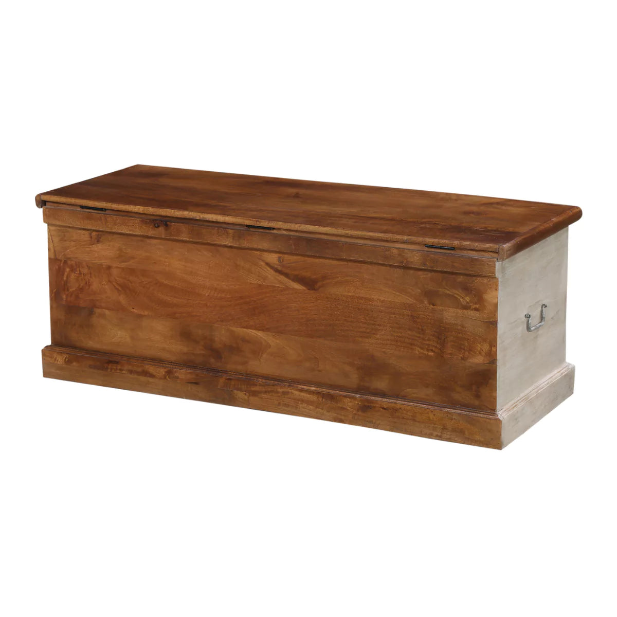 Montara Rustic Hand-Carved Distressed Wooden Storage Trunk