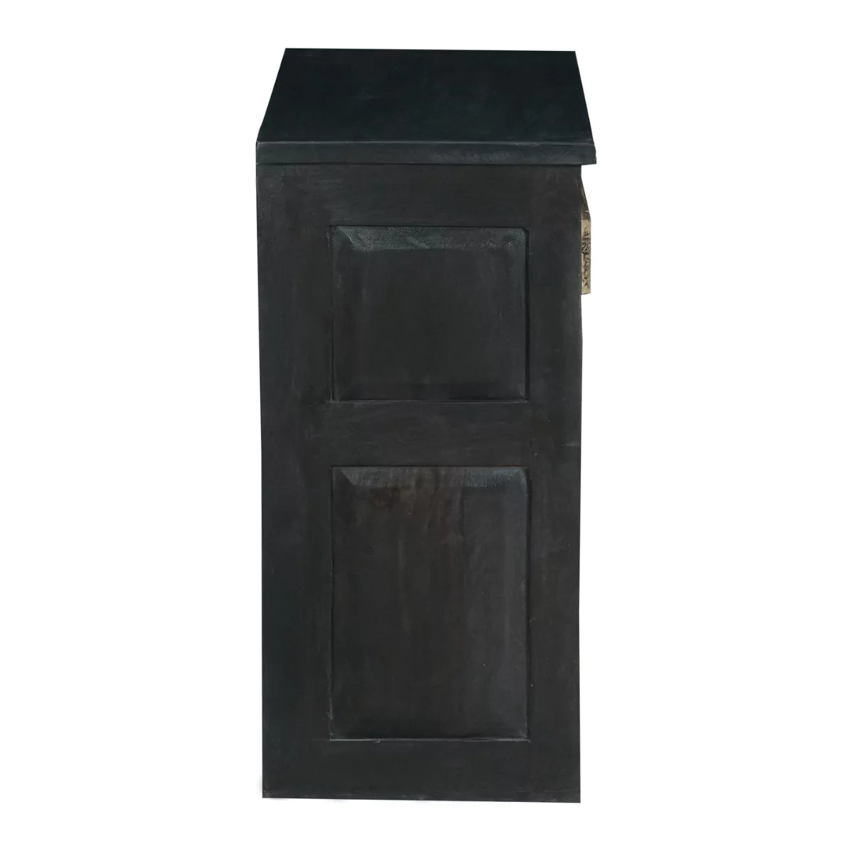 Montrose Rustic Solid Carved Wood Console Table with Shelf