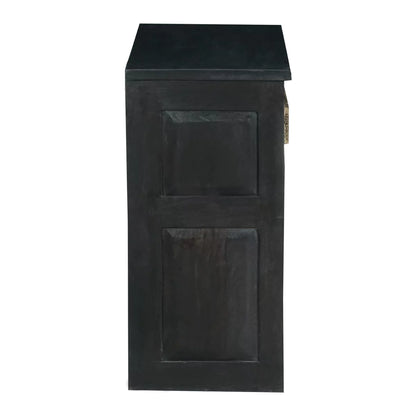 Montrose Rustic Solid Carved Wood Console Table with Shelf