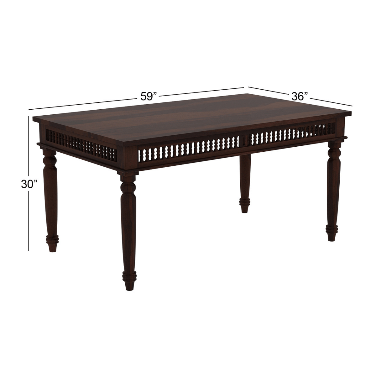 Noxen Traditional Solid Carved Wood Dining Set with Bench