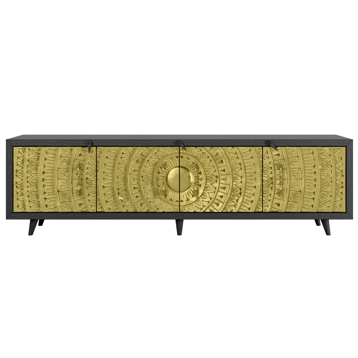 Olympia Brass 4 Door Media Console