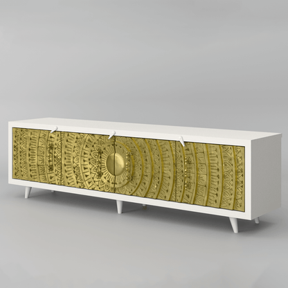 Olympia Brass 4 Door Media Console