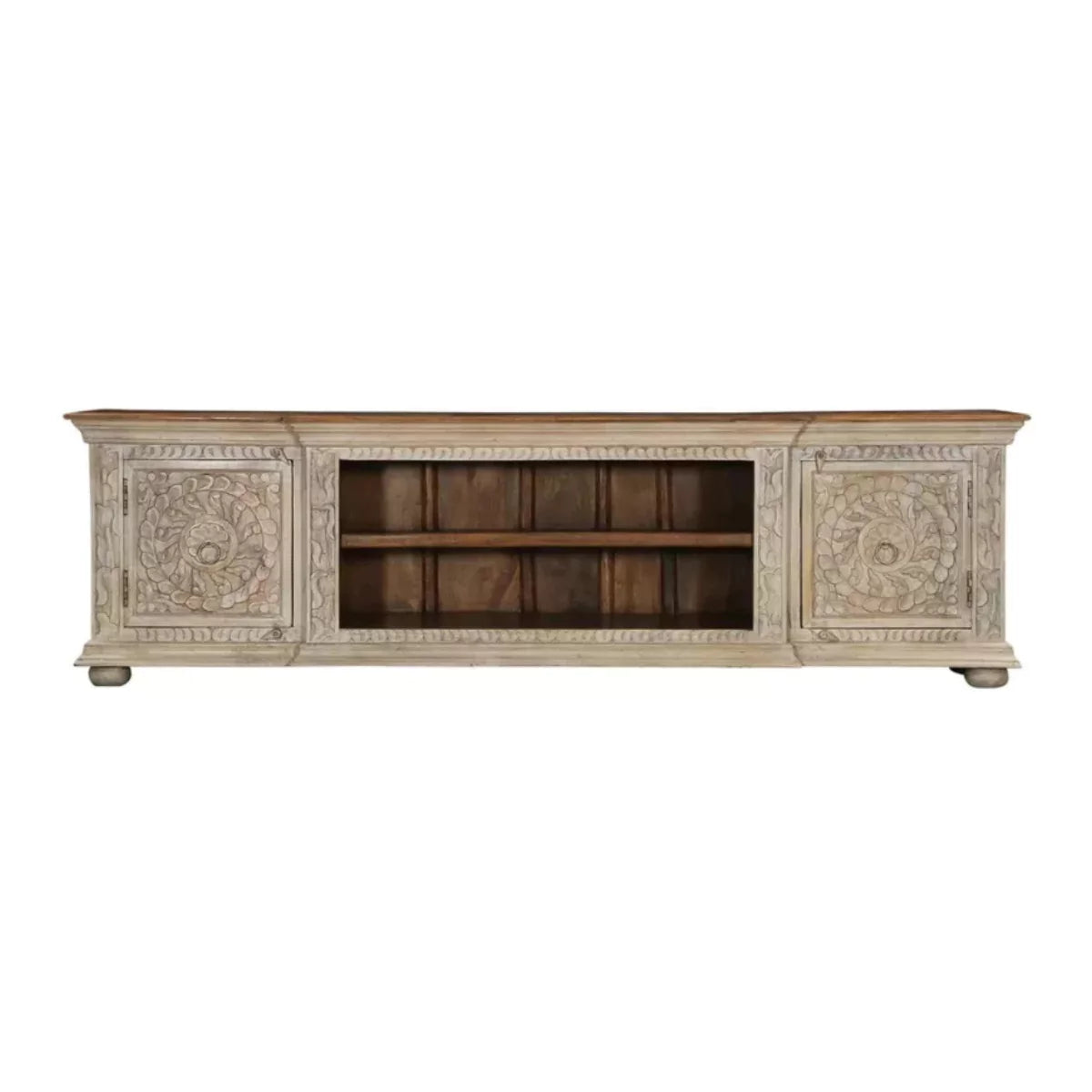 Orlando Solid Wood Rustic 2 Door Media Console