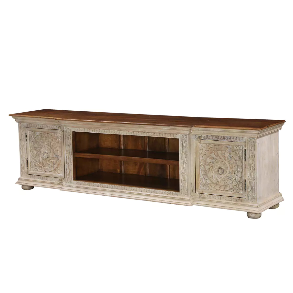 Orlando Solid Wood Rustic 2 Door Media Console