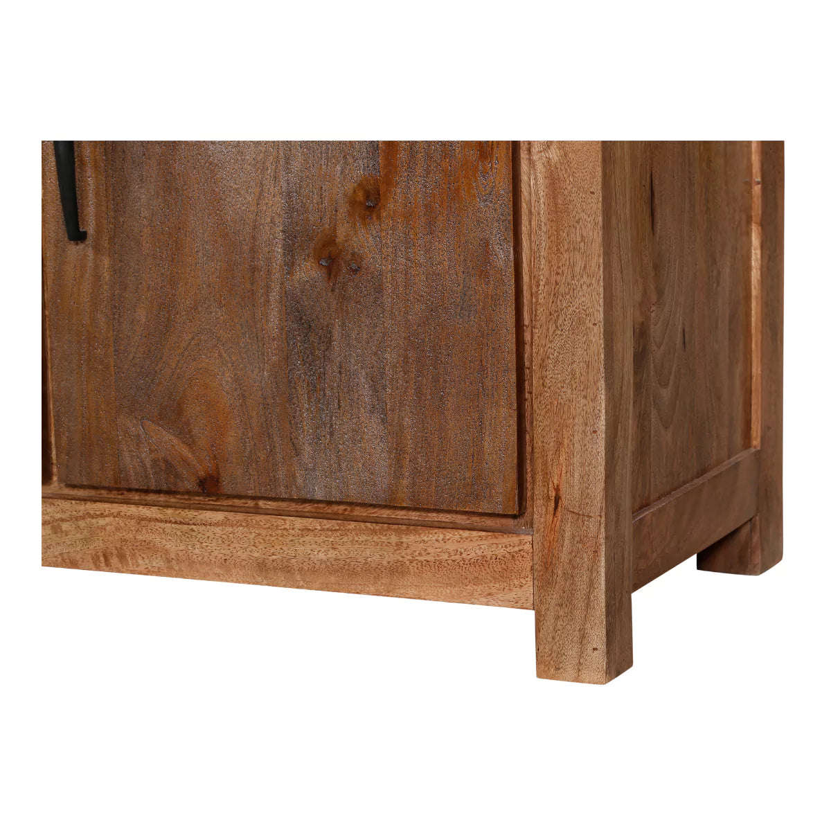 Orvencia Brown Solid Rustic Wood Sideboard - Door Closeup View