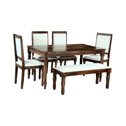 Oswego Classic Farmhouse Style Solid Wood Dining Set with Bench