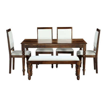 Oswego Classic Farmhouse Style Solid Wood Dining Set with Bench