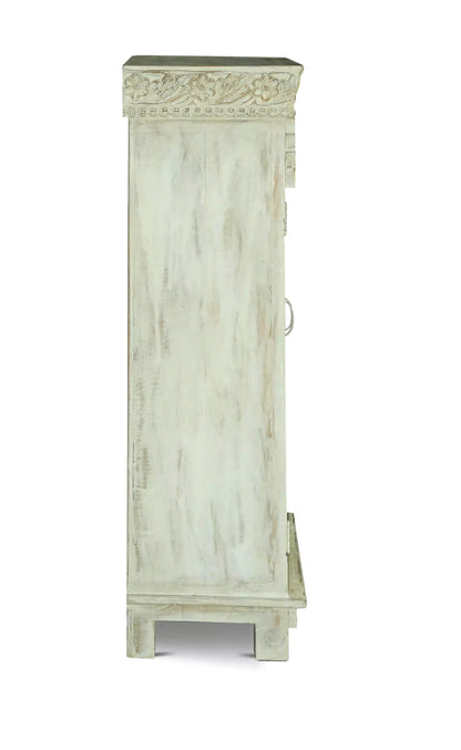 Savannah Wooden Tall Glass Door Cabinet
