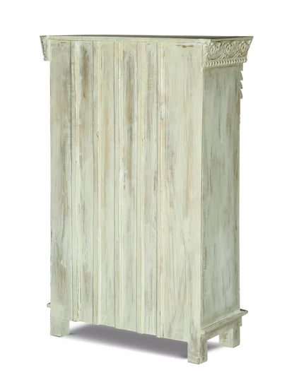 Savannah Wooden Tall Glass Door Cabinet