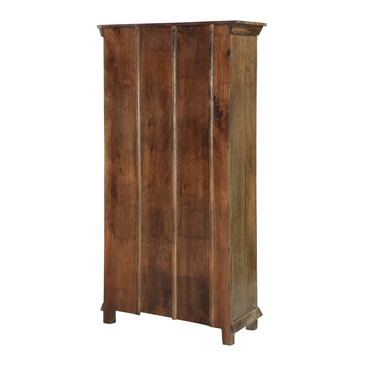 Sedona Rustic Carved Solid Wood Armoire with Hand-Carved Floral Doors