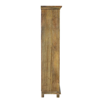 Sedona Rustic Carved Solid Wood Armoire with Hand-Carved Floral Doors