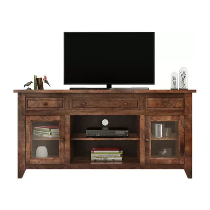 Sedona Rustic Solid Wood TV Cabinet in Teak Finish