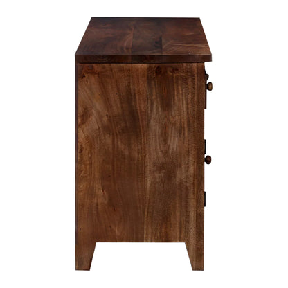 Sedona Rustic Solid Wood TV Cabinet in Teak Finish