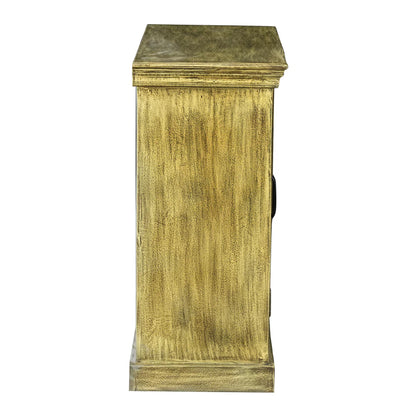 Tarnell Rustic Distressed Solid Wood Hand-Carved Small Sideboard