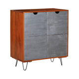 Vexlore 2 Door Small Sideboard Cabinet Acacia Wood – isometric view | Oak & Loom Solid Wood Furniture