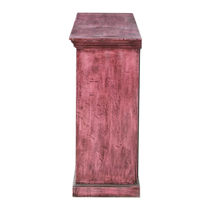 Yermo Vintage Hand Carved Large 4 Door Wooden Sideboard