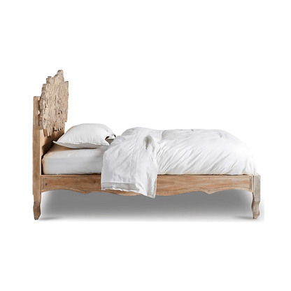 Bellflower Solid Wood Hand-Carved Bed - Oak & Loom