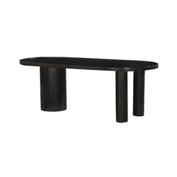 Bloomington Solid Wood Black Dining Table - Oak & Loom