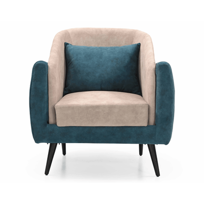 Cavero Two-Tone Velvet Accent Chair