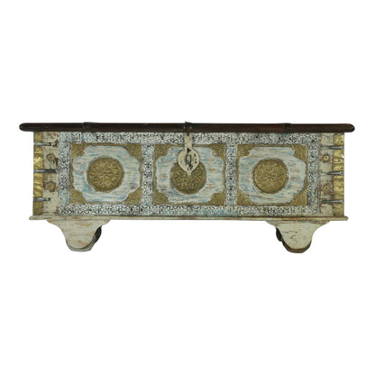 Charleston Rustic Vintage Handcrafted Large Distressed Wooden Trunk