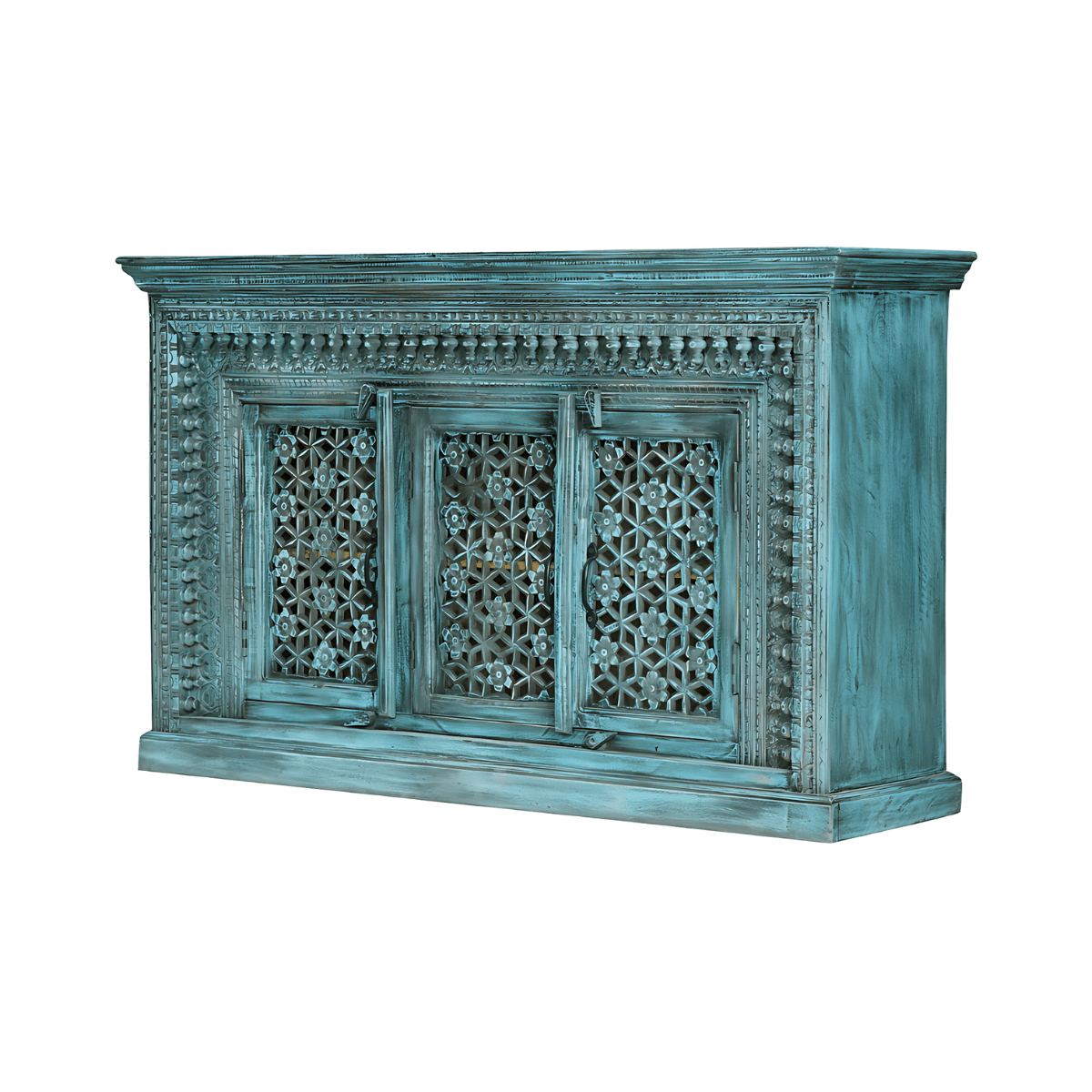 Manhattan Rustic Handcarved Sideboard – front view | Oak & Loom Solid Wood Furniture