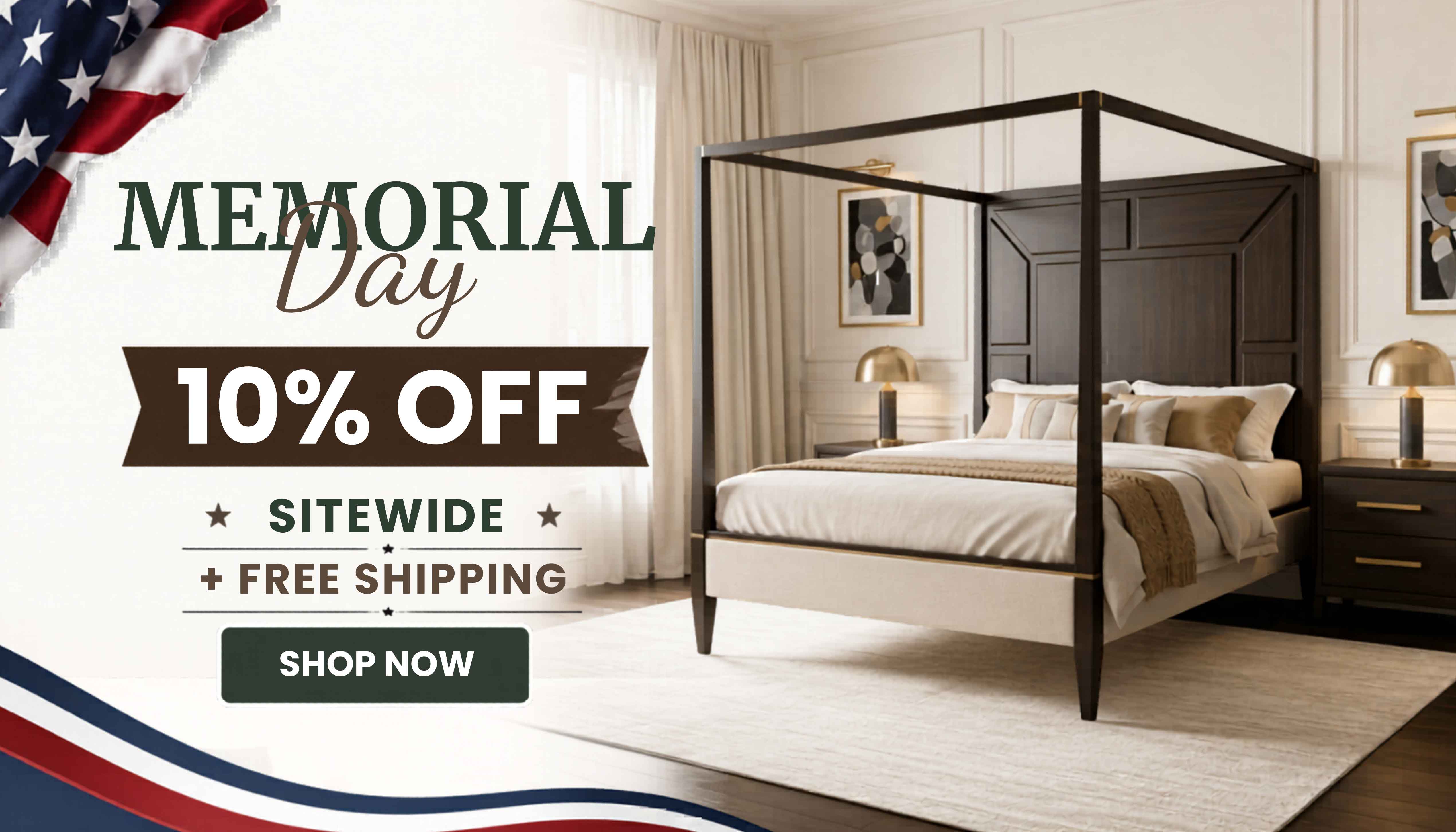 Memorial Dal Sale - 10% Off + Free Shipping
