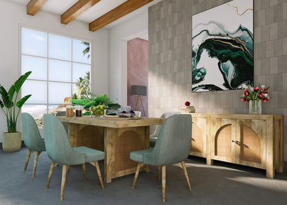 Newcastle Rattan Legs Dining Table