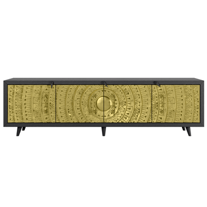 Olympia Brass 4 Door Media Console