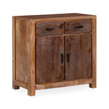 Orvencia Rustic Solid Wood Small Sideboard – isometric view | Oak & Loom Solid Wood Furniture